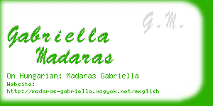 gabriella madaras business card